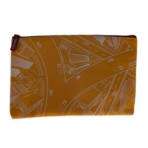 Emirates Small Orange and White Cosmetic Toiletries Bag Accessories Travel Pouch